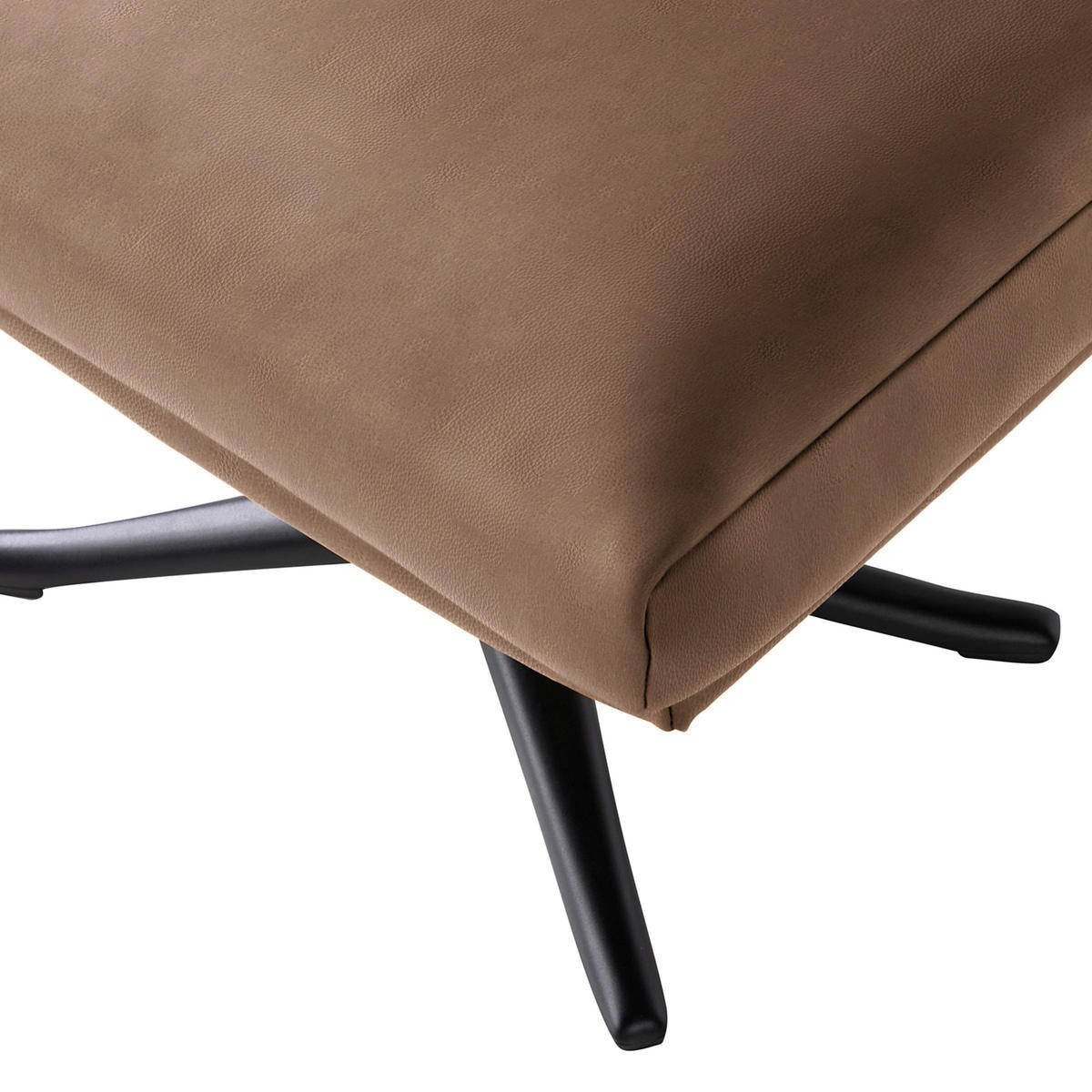 OHRENSESSEL in Hellbraun  - Hellbraun/Schwarz, Design, Leder/Metall (84/104/96cm) - home24