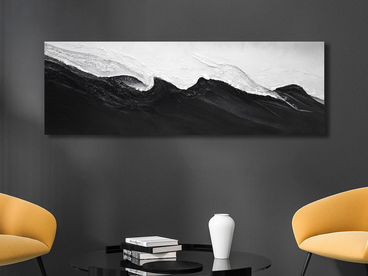 OLEJOMALBA, abstraktní, 150/50 cm  - vícebarevná, Design, kompozitní dřevo/textil (150/50cm) - Monee