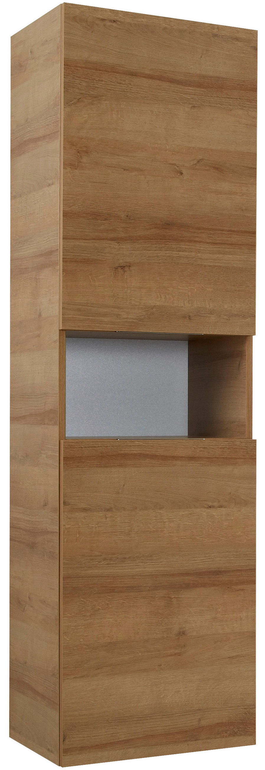 VYSOKÁ SKRINKA, farba duba, farba duba, 45/168/43 cm - farba duba, Design, kompozitné drevo/sklo (45/168/43cm) - Sadena