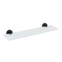BADEWANNENABLAGE - Edelstahlfarben, Design, Glas/Metall (46,5/5,5/13,5cm) - Wenko