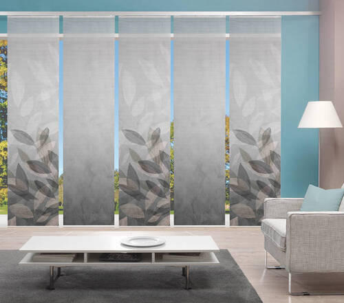 FLÄCHENVORHANG  5 Stück  halbtransparent   60/245 cm  - Grau, Natur, Textil (60/245cm) - Novel