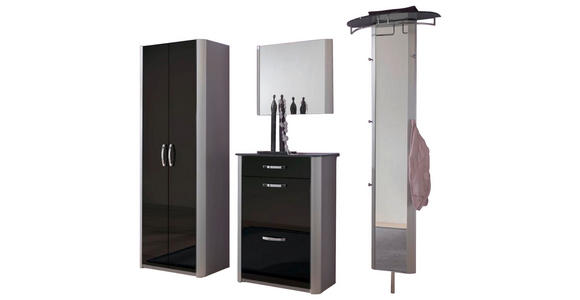 SCHUHSCHRANK 71/97/35 cm - Chromfarben/Silberfarben, Basics, Glas/Holzwerkstoff (71/97/35cm) - Moderano