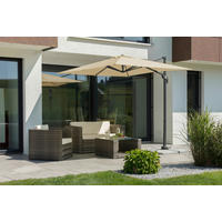 BOČNÍ SLUNEČNÍK 300/239/230 cm - přírodní barvy/antracitová, Basics, kov/textil (300/239/230cm)