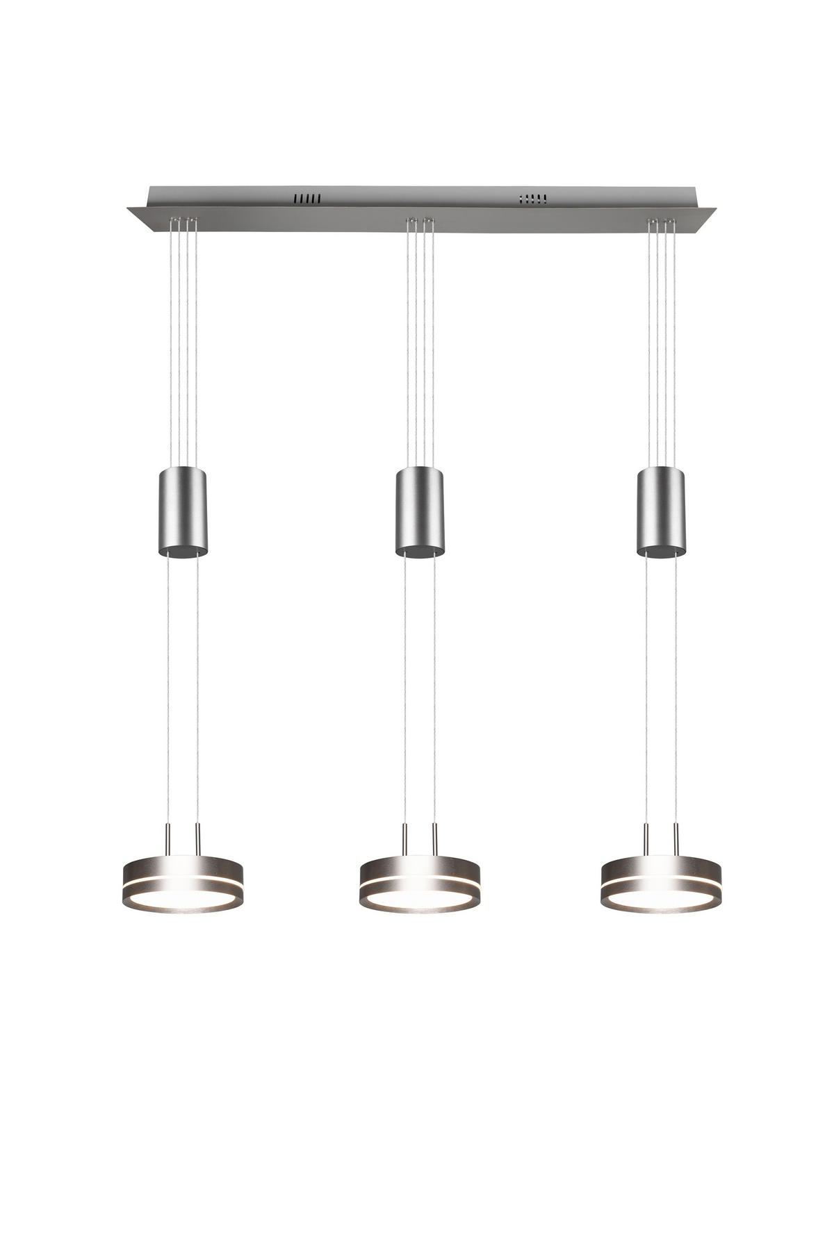 LED-HÄNGLAMPA 326510307 85/150/14 cm  - nickelfärgad, Basics, metall (85/150/14cm) - Trio Leuchten