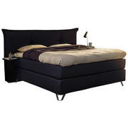 BOXSPRINGBETT 180/200 cm in Dunkelblau - Alufarben/Dunkelblau, KONVENTIONELL, Textil/Metall (180/200cm) - Jensen