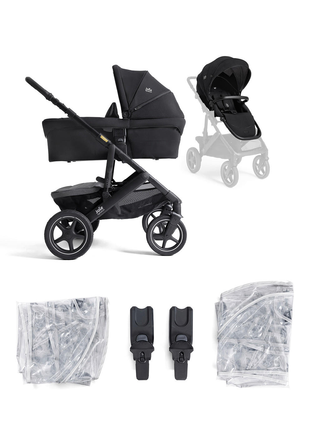 KINDERWAGENSET  Vinca Bundle  Eclipse  - Schwarz, Basics, Kunststoff/Metall (60/108/97cm) - JOIE SIGNATURE
