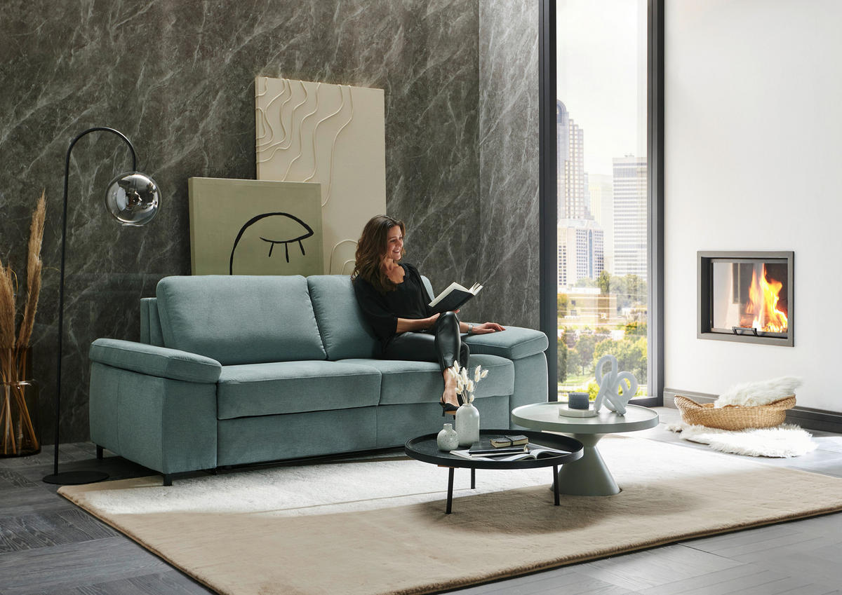 SCHLAFSOFA Mikrofaser Grau  - Schwarz/Grau, KONVENTIONELL, Textil/Metall (212/87/103cm) - Dieter Knoll