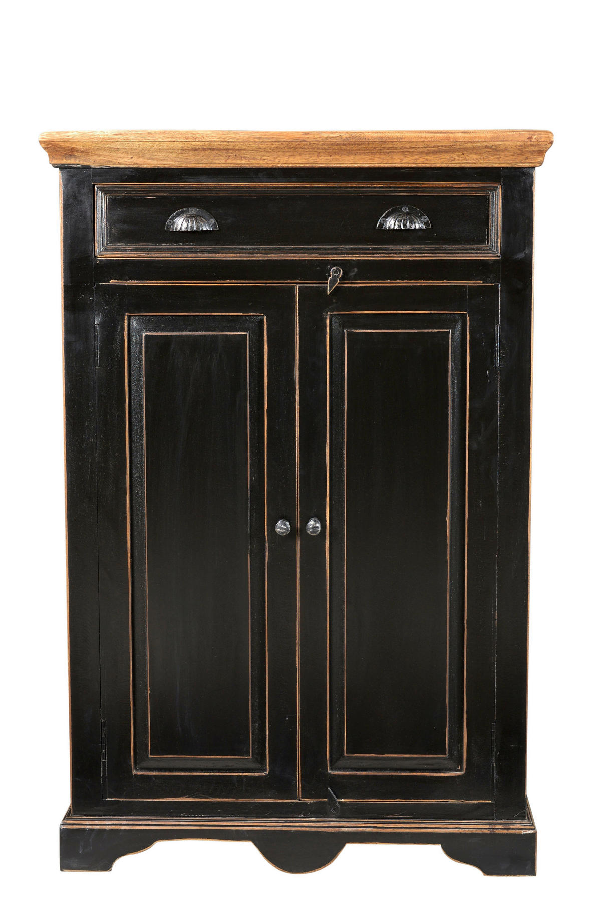 HIGHBOARD  80/120/38 cm 1 Schublade(n)  - Schwarz/Honig, Design, Holz/Holzwerkstoff (80/120/38cm) - MID.YOU