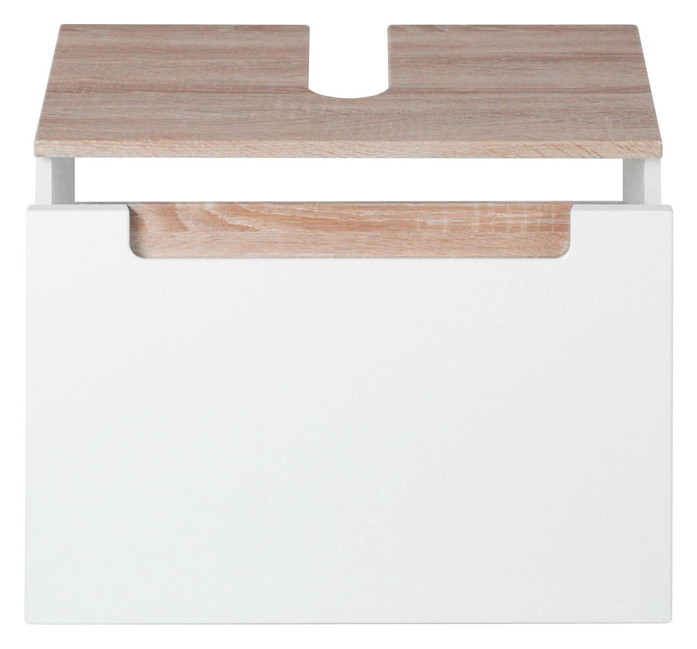 WASCHBECKENUNTERSCHRANK 60/40/35 cm  - Weiß/Sonoma Eiche, MODERN, Holzwerkstoff (60/40/35cm) - Held