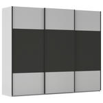 SCHWEBETÜRENSCHRANK 271/223/68 cm 3-türig Graphitfarben, Grau  - Schwarz/Graphitfarben, KONVENTIONELL, Holzwerkstoff/Metall (271/223/68cm) - Novel