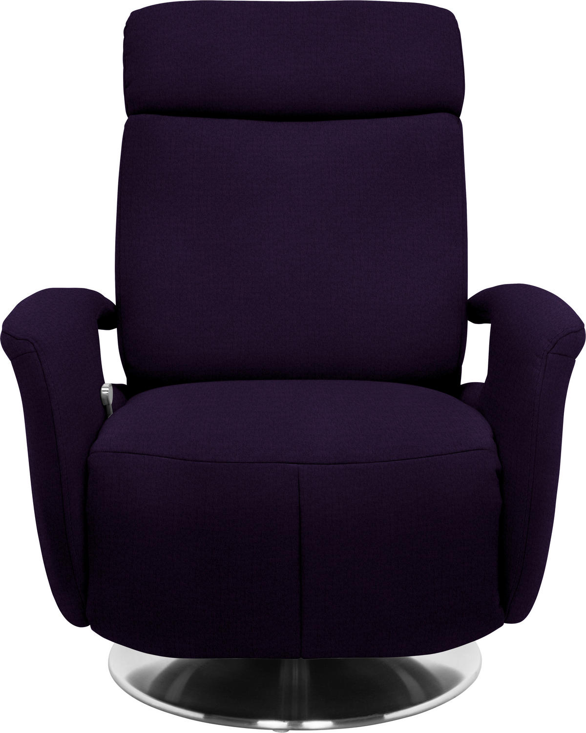 RELAXSESSEL in Textil Aubergine  - Edelstahlfarben/Aubergine, Konventionell, Textil/Metall (84/109/88cm) - Beldomo System