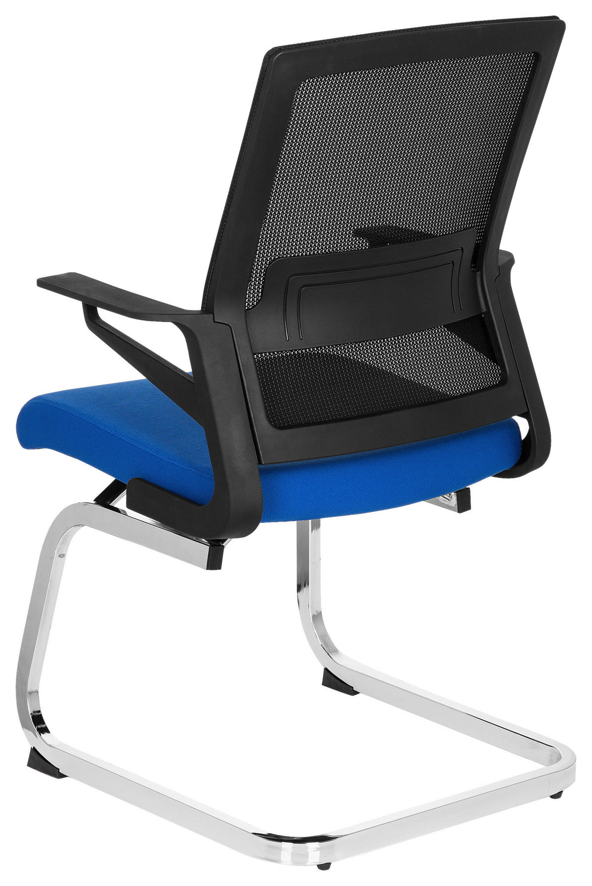 BESUCHERSTUHL Blau, Schwarz  - Chromfarben/Blau, MODERN, Kunststoff/Textil (59/95/54cm) - MID.YOU