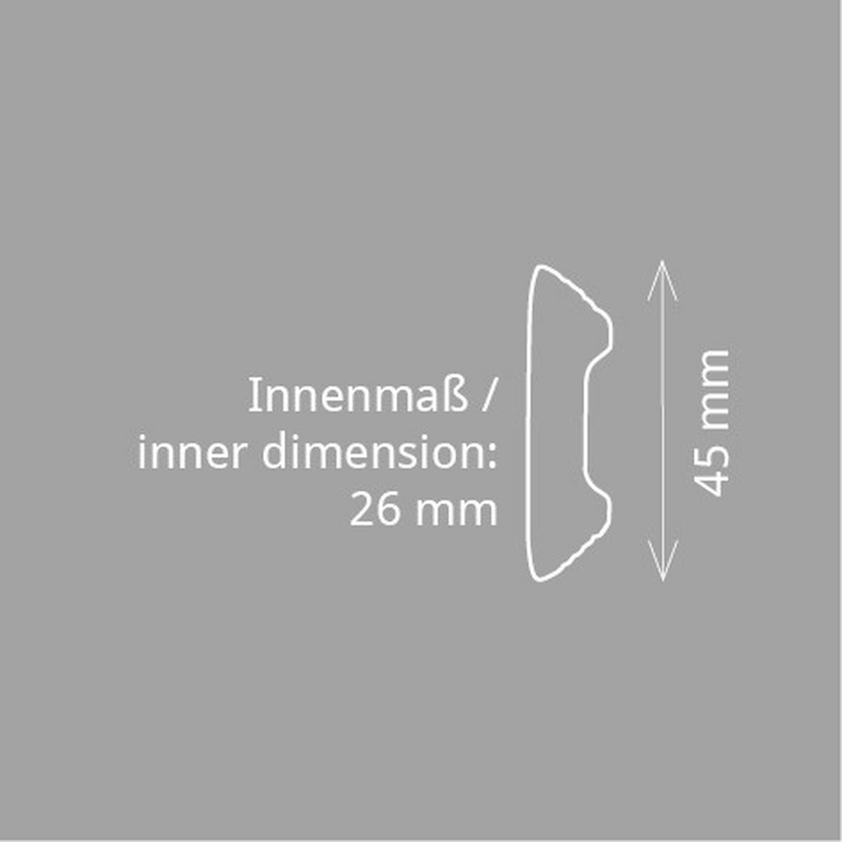 ZIERLEISTE 200/4,5/1,5 cm Weiß Kunststoff  - Weiß, Design, Kunststoff (200/4,5/1,5cm)