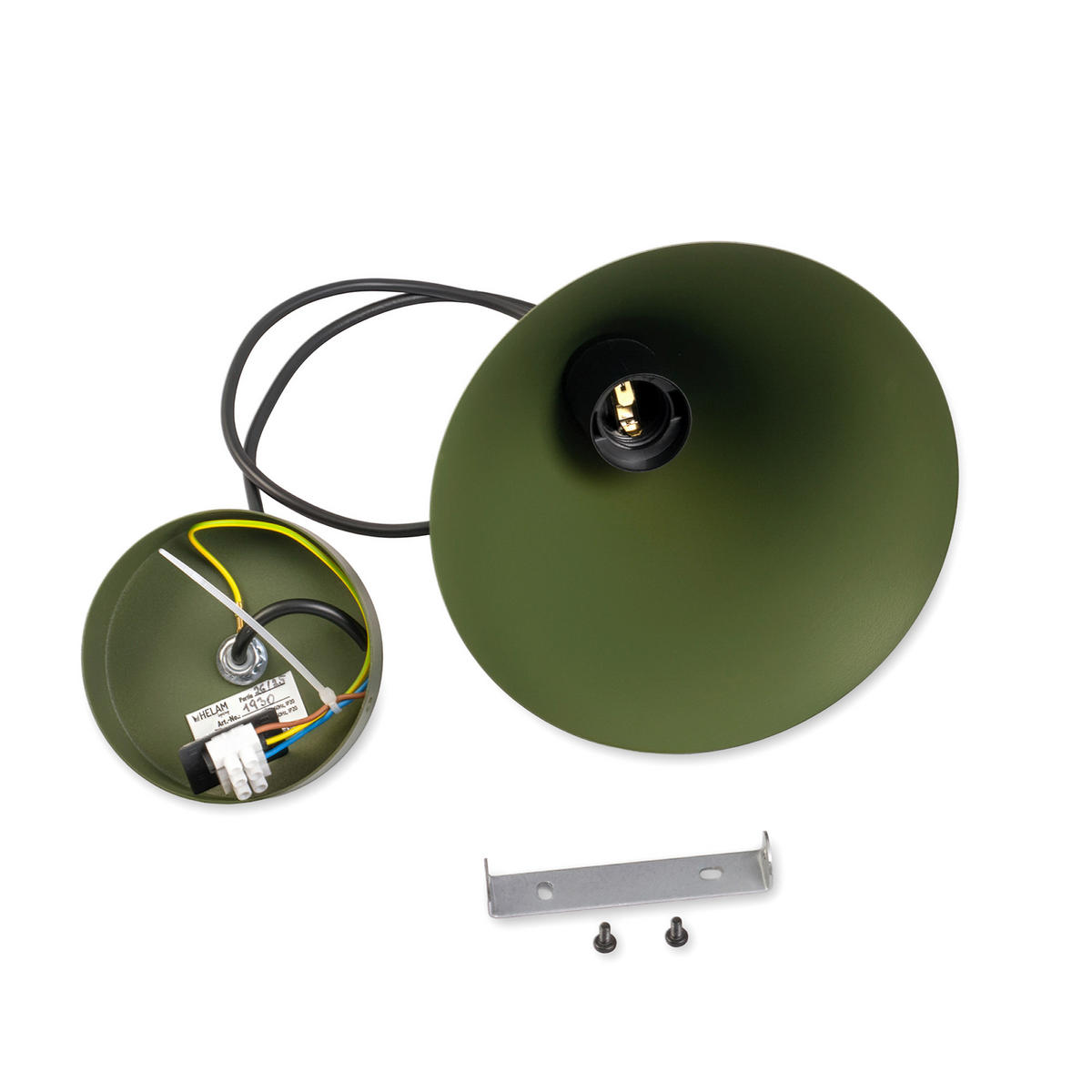 HÄNGELEUCHTE ETNA 18/18/98 cm   - Olivgrün, Design, Metall (18/18/98cm)