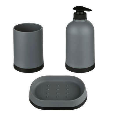 SET KOPALNIŠKIH DODATKOV - siva, Basics, umetna masa (12,8/16/7,5cm) - Homeware