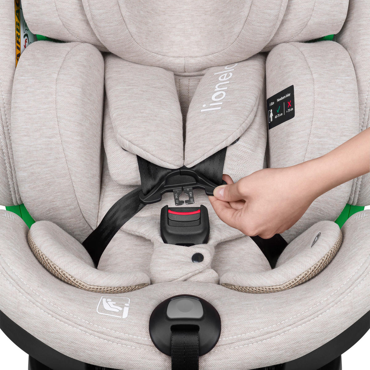 KINDERAUTOSITZ Harmony i-Size  - Beige, Basics, Holz/Kunststoff (45/54/60cm) - Lionelo