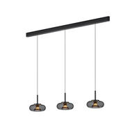 LED-HÄNGELEUCHTE Sica 22/210 cm  - Goldfarben/Schwarz, Design, Glas/Metall (22/210cm) - Helestra