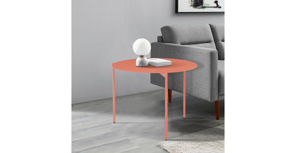 COUCHTISCH in Metall 60/60/45 cm  - Terracotta, Design, Metall (60/60/45cm) - Carryhome