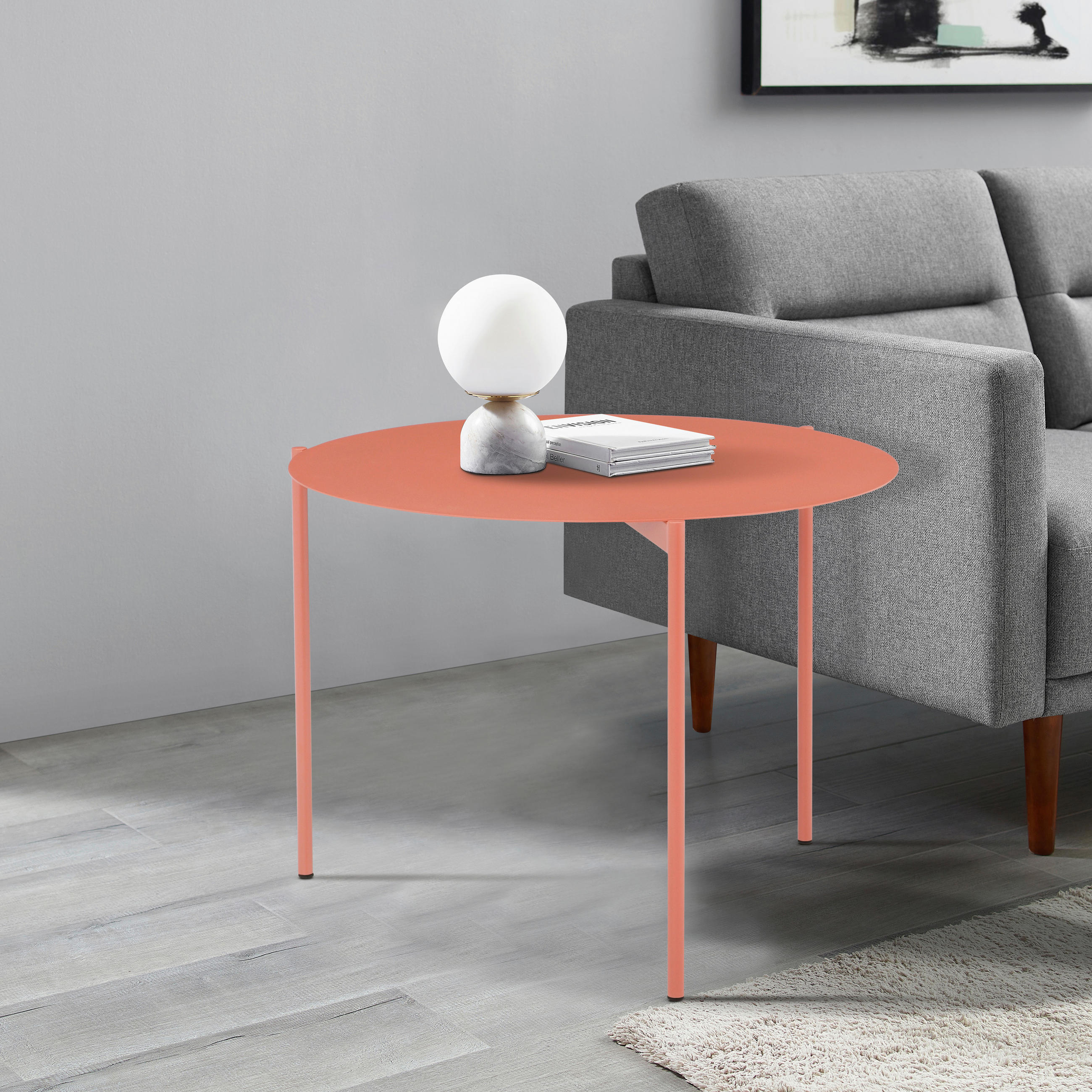 COUCHTISCH in Metall 60/60/45 cm  - Terracotta, Design, Metall (60/60/45cm) - Carryhome