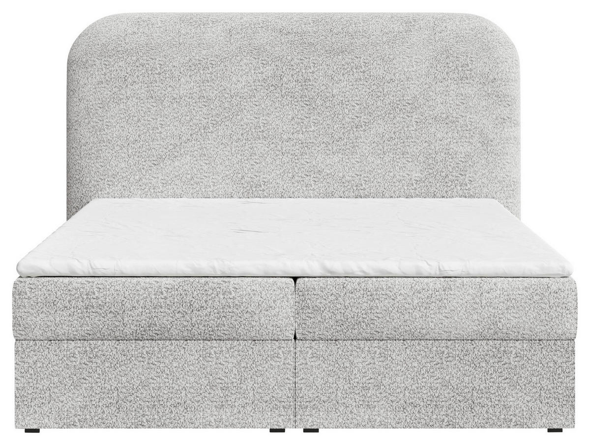 BOXBETT 140/200 cm,  in Grau, Bettkasten, Topper,  - Schwarz/Grau, MODERN, Holz/Kunststoff (140/200cm) - MID.YOU