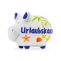 SPARDOSE  - Blau/Gelb, Basics, Keramik (12/9/9cm)