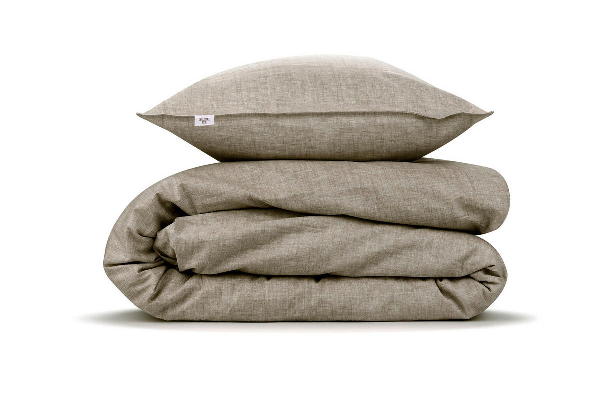 BETTWÄSCHE Flanella-di-Lino Flanell 155/220 cm  - Khaki, Basics, Textil (155/220cm)