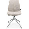 STUHL  in Aluminium Bouclé Metall, Textil  - Greige/Alufarben, Design, Textil/Metall (46/81,5-84,5/55cm) - Johann Jakob