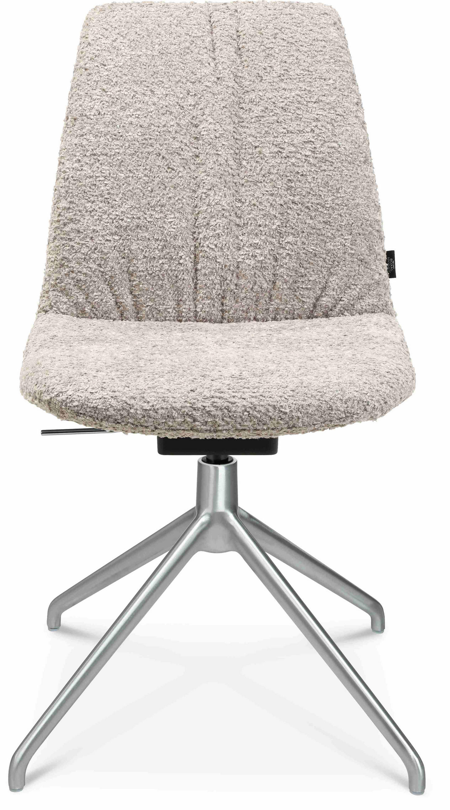 STUHL Bouclé Alufarben, Greige - Greige/Alufarben, Design, Textil/Metall (46/81,5-84,5/55cm) - Johann Jakob