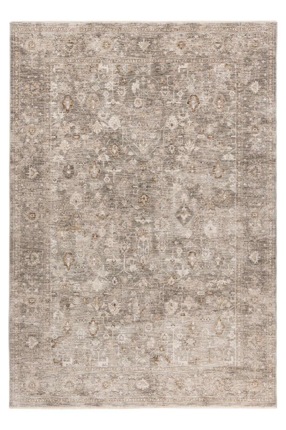 VINTAGE-TEPPICH 140/200 cm My Everest Grau  - Grau, Basics, Textil (140/200cm) - Obsession