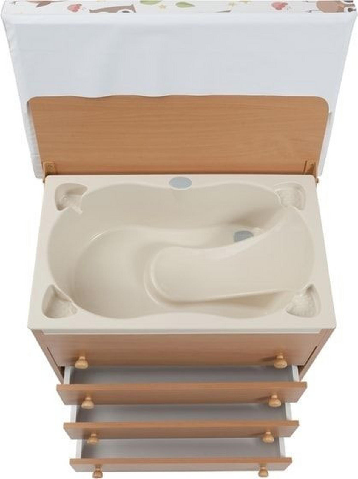 KOMODA ZA PRESVLAČENJE  LISABON  - braon, Osnovno, pločasti materijal (47/97/76cm)