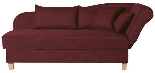 RÉCAMIERE Rot Flachgewebe  - Buchefarben/Rot, Design, Holz/Textil (190/88/82cm) - Max Winzer