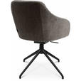 ARMLEHNSTUHL  in Aluminium Velours  - Taupe/Schwarz, Design, Textil/Metall (58/81,5-84,5/60cm) - Johann Jakob