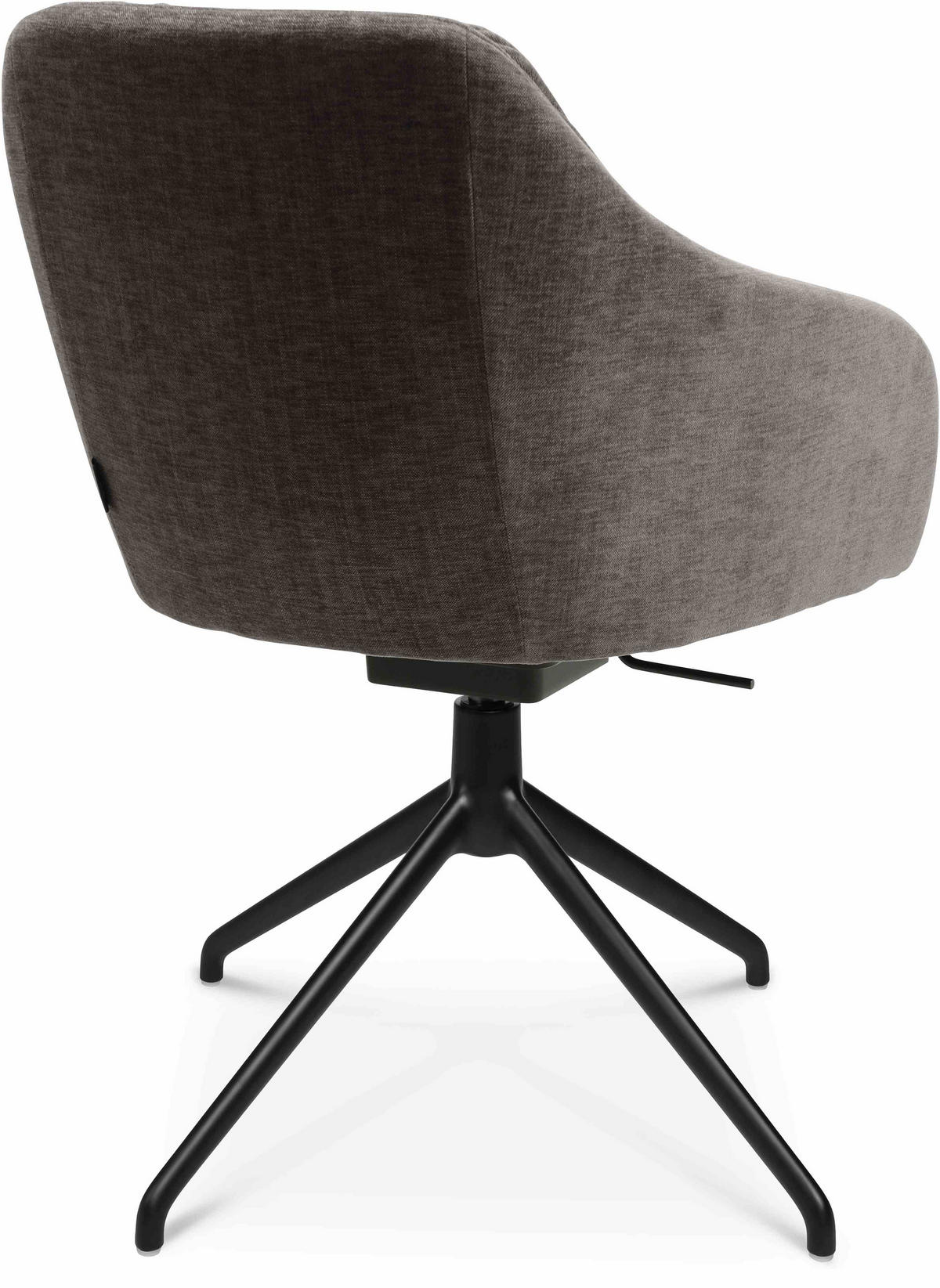 ARMLEHNSTUHL  in Aluminium Velours  - Taupe/Schwarz, Design, Textil/Metall (58/81,5-84,5/60cm) - Johann Jakob