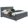 BOXSPRINGBETT 120/200 cm  in Dunkelgrau  - Chromfarben/Dunkelgrau, KONVENTIONELL, Kunststoff/Textil (120/200cm) - Hom`in