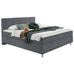 BOXSPRINGBETT 140/200 cm  in Dunkelgrau  - Chromfarben/Dunkelgrau, KONVENTIONELL, Kunststoff/Textil (140/200cm) - Hom`in