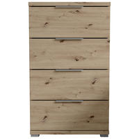 NACHTSCHRANK 46/79/42 cm  - Alufarben/Eiche Artisan, KONVENTIONELL, Holzwerkstoff/Kunststoff (46/79/42cm) - Boxxx