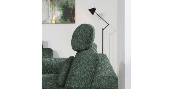 3-SITZER-SOFA  in Struktur Grün  - Schwarz/Grün, Design, Holz/Textil (196/85-104/95cm) - Novel