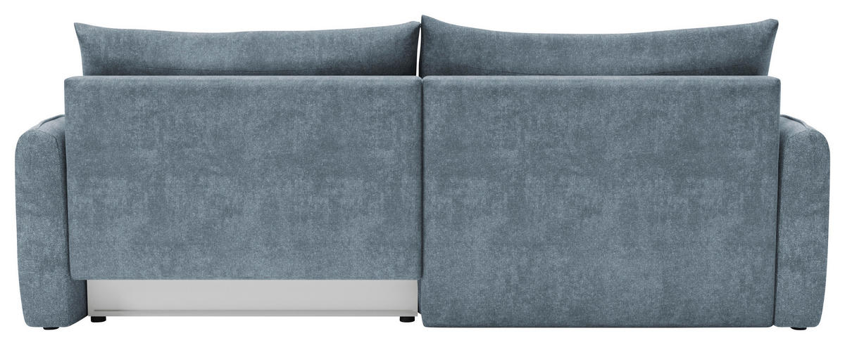 ECKSOFA  in Struktur Blau  - Blau/Schwarz, KONVENTIONELL, Kunststoff/Textil (148/266cm) - Milino