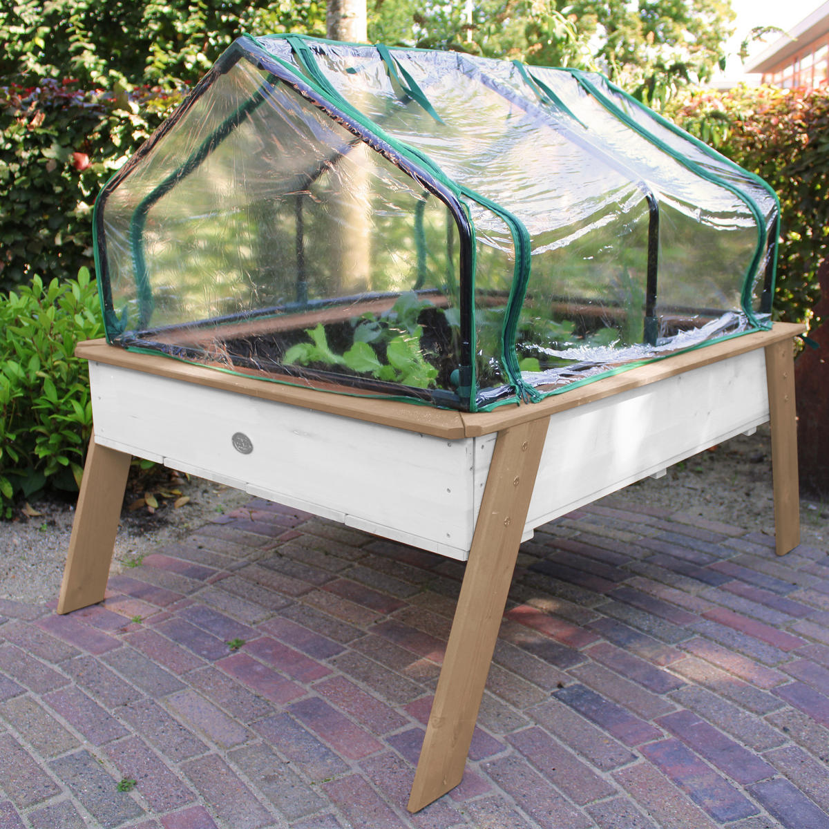 HOCHBEET - Weiss/Braun, Konventionell, Holz (93,5/99,8/110cm)