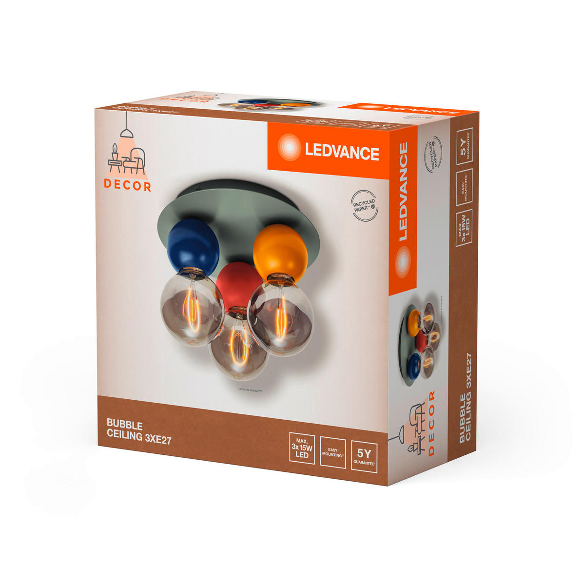 DECKENLEUCHTE 25/10,3 cm   - KONVENTIONELL, Metall (25/10,3cm) - Ledvance