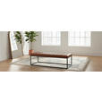 SITZBANK 140/44/44 cm Echtleder Schwarz, Cognac  - Cognac/Schwarz, LIFESTYLE, Leder/Metall (140/44/44cm) - Landscape