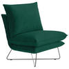 SESSEL in Velours Grün  - Schwarz/Grün, Design, Textil/Metall (72/84/90cm) - Livetastic