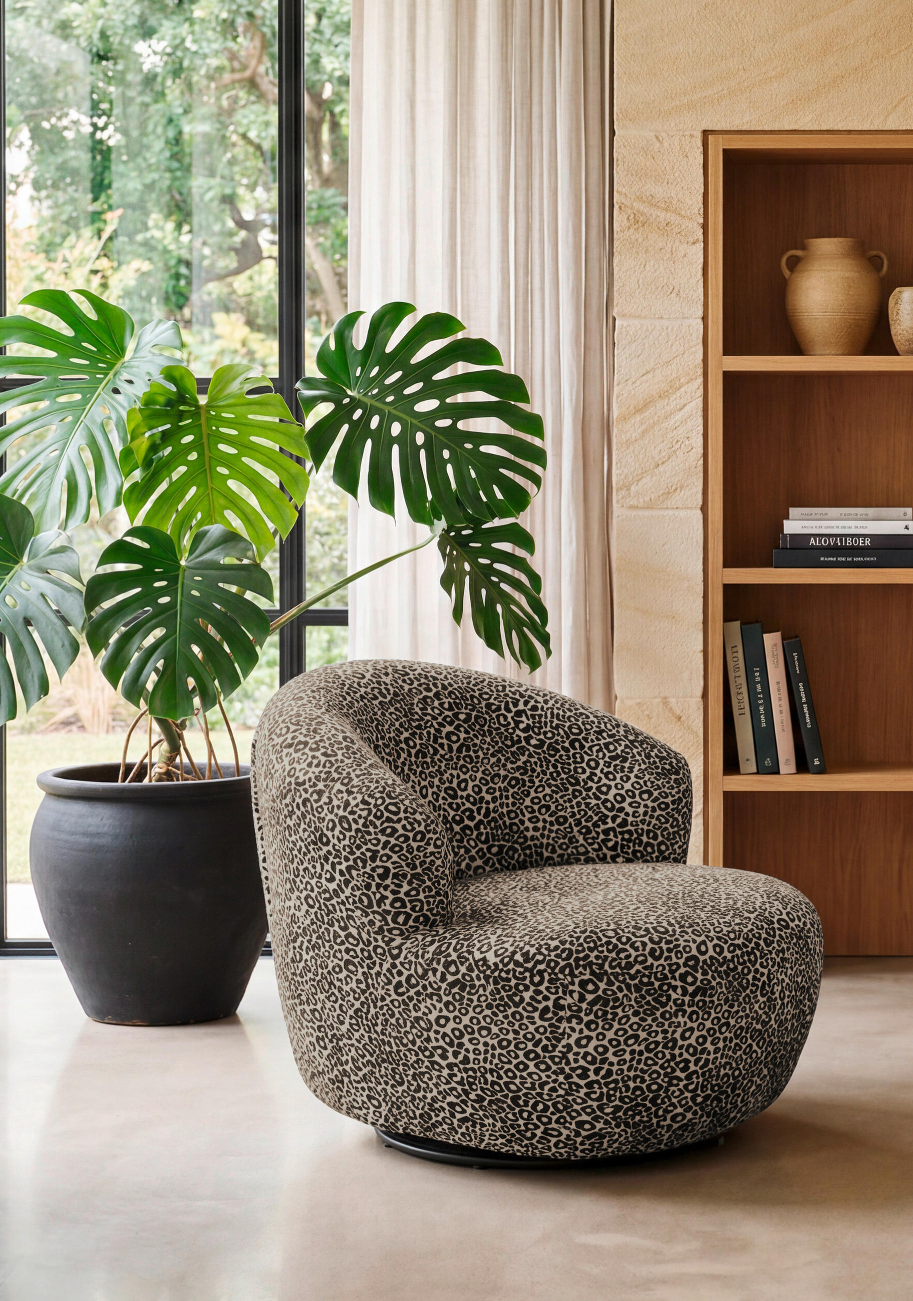 SESSEL in Jacquard, Webstoff Braun, Schwarz  - Schwarz/Braun, MODERN, Textil/Metall (110/69/107cm) - MID.YOU