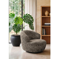 SESSEL in Jacquard, Webstoff Braun, Schwarz  - Schwarz/Braun, MODERN, Textil/Metall (110/69/107cm) - MID.YOU