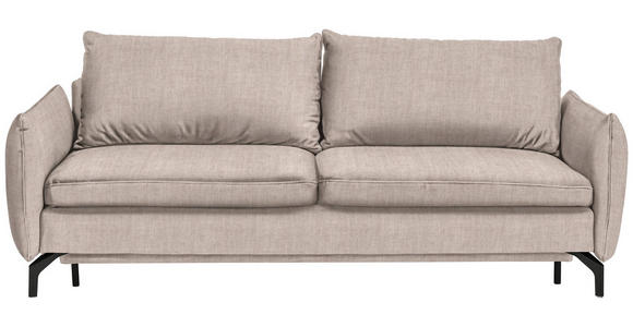 SCHLAFSOFA Beige - Beige/Schwarz, Design, Textil/Metall (224/89/105cm) - Novel
