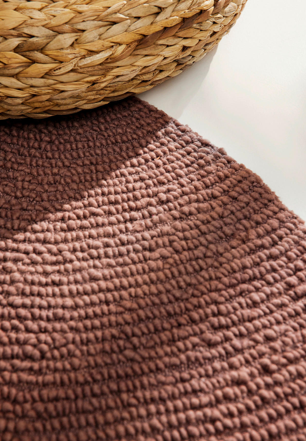 WOLLTEPPICH 200 cm Calmio Rotbraun rund  - Rotbraun, Basics, Textil (200cm) - Hanse Home