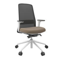 DREHSTUHL Schwarz, Weiß, Dunkelbraun  - Dunkelbraun/Schwarz, MODERN, Kunststoff/Textil (70/103-115/70cm)