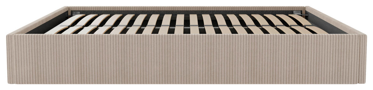POLSTERBETT Bettkasten, Lattenrost 160/200 cm  in Cappuccino  - Schwarz/Cappuccino, Design, Holz/Textil (160/200cm) - Boxxx