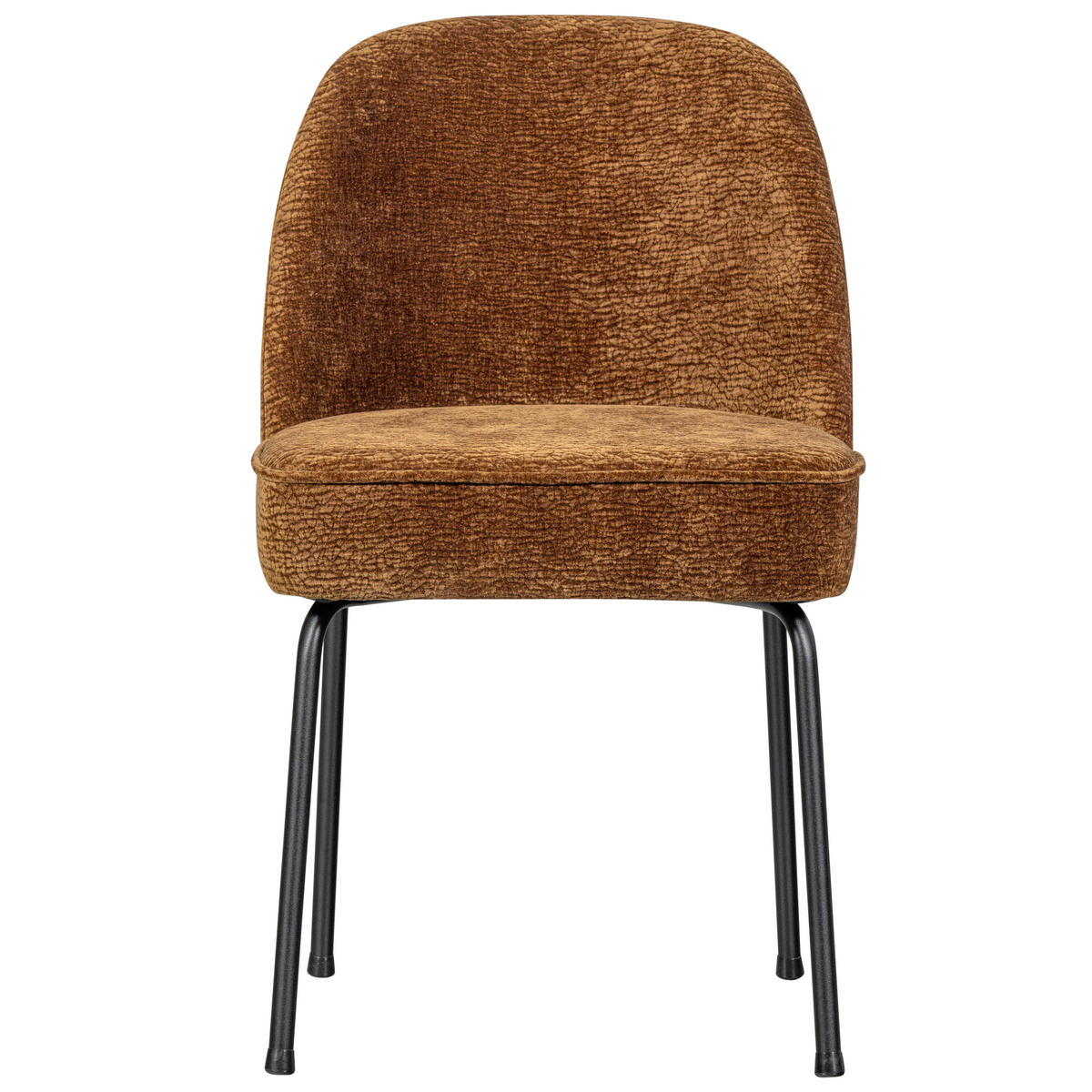 STUHL-SET 2 Stück  in Chenille  - Schwarz/Braun, MODERN, Textil/Metall (50/83/57cm) - Livetastic