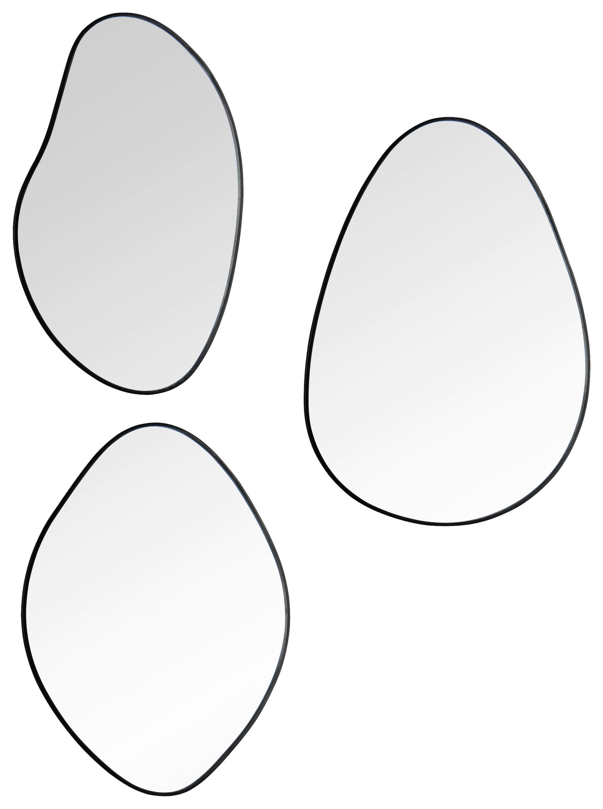 SPIEGELSET 28/22/0,4 cm    in  - Schwarz, MODERN, Glas/Metall (28/22/0,4cm)